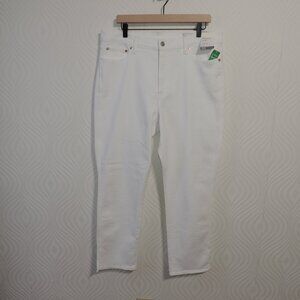 GAP SZ 33 / 16 High Rise Vintage Slim Jeans White New NWT